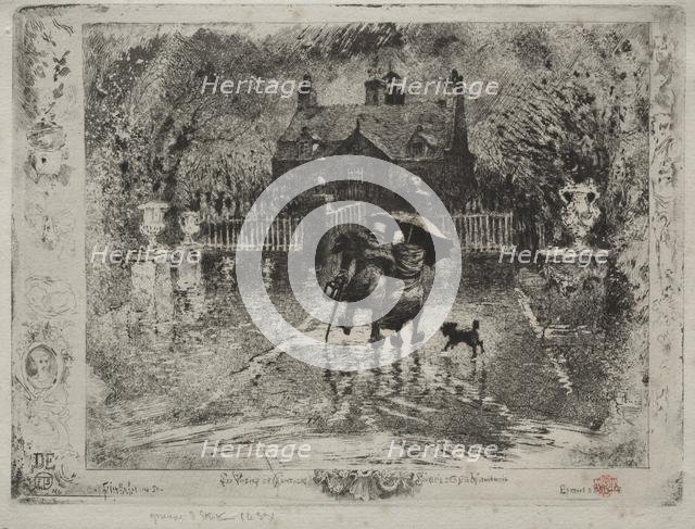 The Country Neighbors, 1879-1880. Creator: Félix Hilaire Buhot (French, 1847-1898).