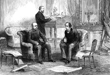 The late Lord Beaconsfield: visit of Prince Bismarck to Lord Beaconsfield at Berlin, 1878, (1881). Creator: Unknown.