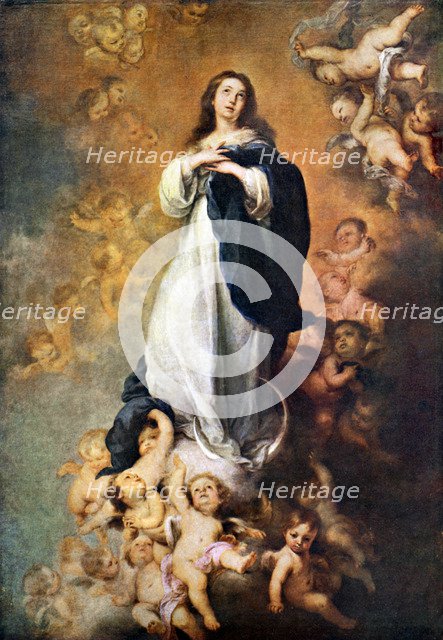 'Immaculate Conception of the Escorial', c1678 (1926).Artist: Bartolomé Esteban Murillo 