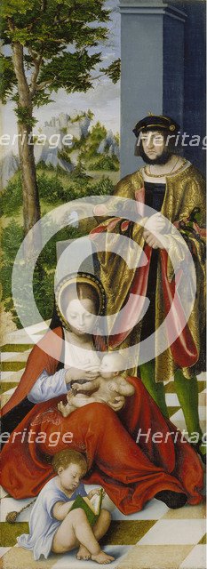 Altarpiece of the Holy Kinship. Left panel.