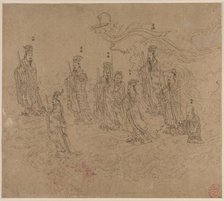 Album of Daoist and Buddhist Themes: Procession of Daoist Deities: Leaf 26, 1200s. Creator: Unknown.
