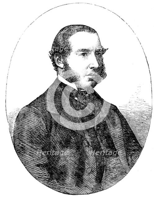 Mr. Philip Wykeham Martin, M.P. for Rochester, from a photograph by Mayall, 1858. Creator: Unknown.