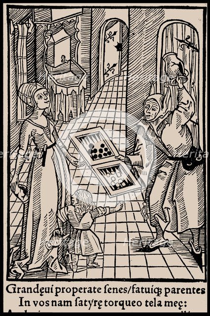 Illustration to the book "Ship of Fools" by Sebastian Brant, 1497. Creator: Anonymous.