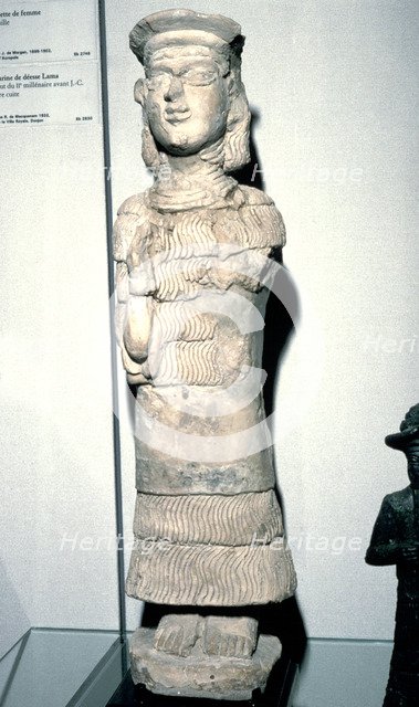 Terracotta statue of the goddess Lama, Susa, beginning of 2nd millenium BC. Artist: Unknown