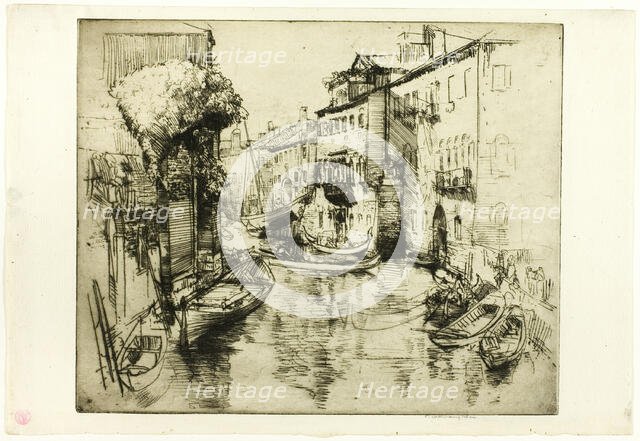 The Curved Canal, 1909. Creator: Donald Shaw MacLaughlan.