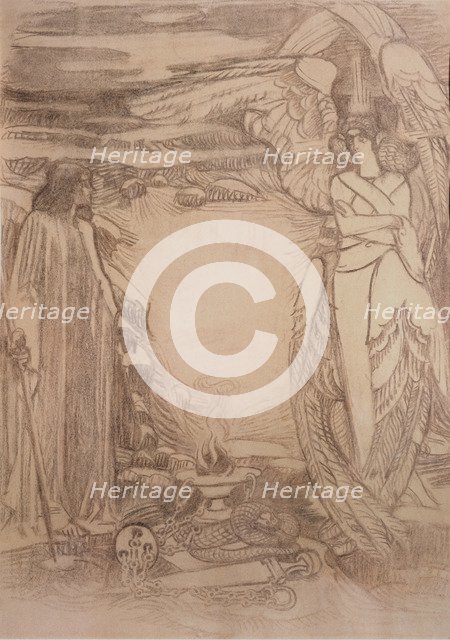 Illustration for the poem Prophet by A. Pushkin, 1905. Artist: Vrubel, Mikhail Alexandrovich (1856-1910)