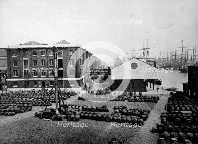 North Quay and Western Dock, London Docks, Stepney, London, before 1896. Artist: Alfred Newton & Sons