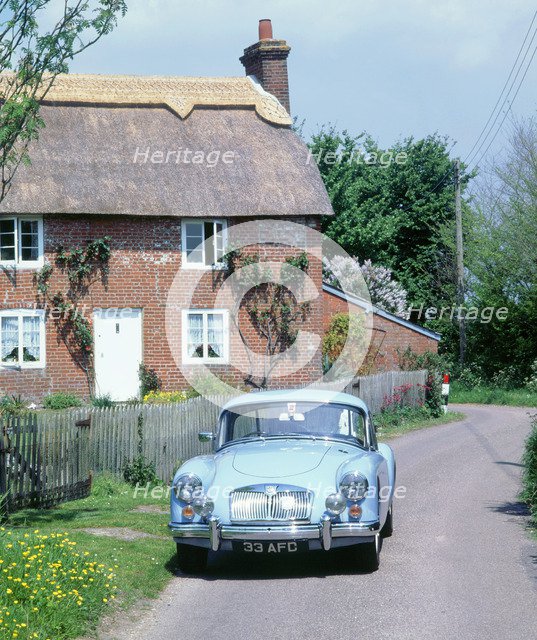1959 MG A Twin Cam Coupe. Artist: Unknown.