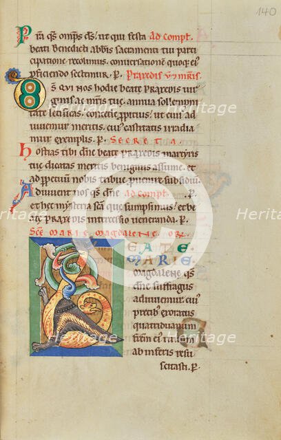 Decorated Initial B; Stammheim Missal, probably 1170s. Creator: Unknown.