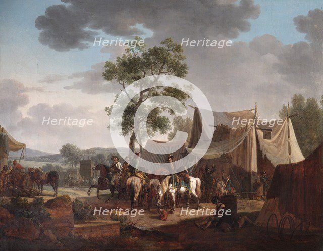 'An Encampment', 1796. Artist: Jacques Francois Joseph Swebach.