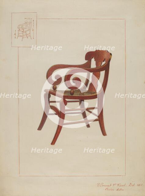 Empire Chair, c. 1937. Creator: Vincent P. Rosel.