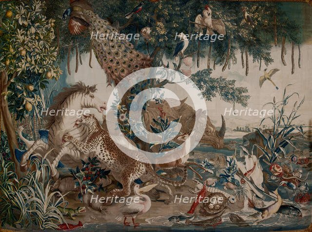 The Striped Horse. From the Series "The New Indies". Gift from King Louis XVI to the..., 1780-1781. Creator: Anonymous master.