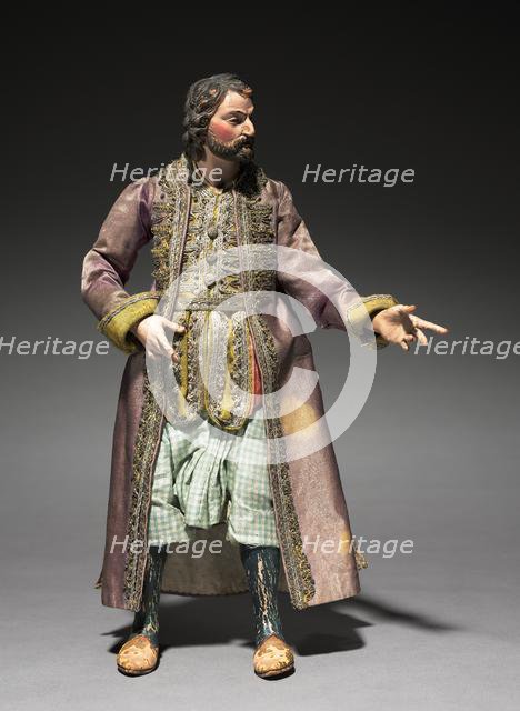 Figure from a Crèche: Standing Man, 1780-1830. Creator: Unknown.