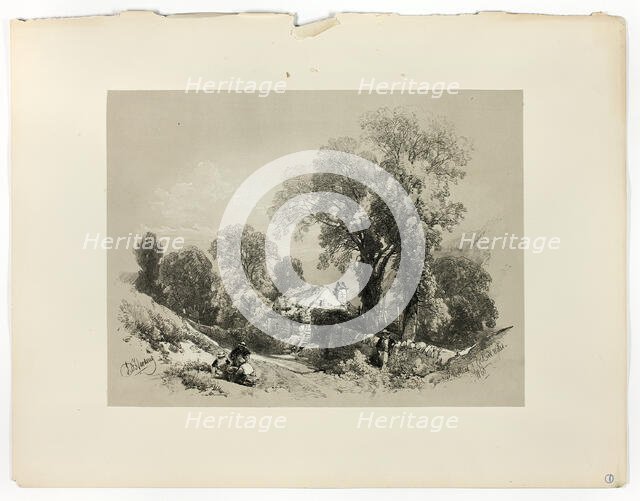 Near Bettws y Coed, N. Wales, from Picturesque Selections, 1860. Creator: James Duffield Harding.