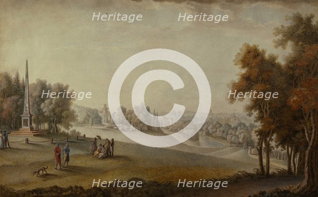 View of the Park in Tsarskoye Selo, 1793. Artist: Meys, Ferdinand de (?-ca 1810)
