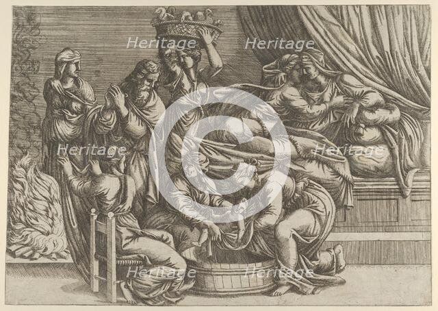 The Birth of the Virgin, 16th century., 16th century. Creator: Anon.