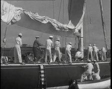 The Racing Yacht 'Endeavour', 1936.  Creator: British Pathe Ltd.