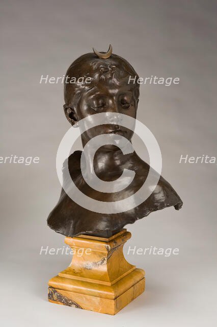 Head of Diana, 1882-1890/cast c. 1891-1926. Creator: Jean Alexandre Joseph Falguiere.