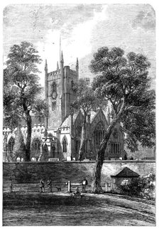 Handsworth Church, Birmingham, the burial-place of James Watt, 1865. Creator: Unknown.