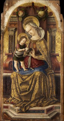 Madonna and Child Enthroned, c1476. Creator: Crivelli, Carlo (c. 1435-c. 1495).