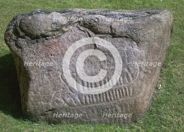 Decorated stone, Bronze age. Artist: Unknown