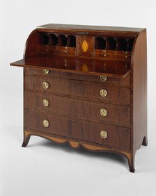 Cylinder Desk, 1785/93. Creators: John Bankston, Richard Lawson.