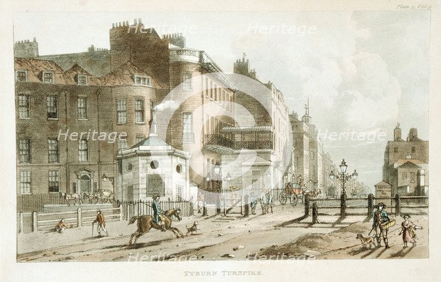 Tyburn Turnpike, Paddington, London, 1813. Artist: Unknown