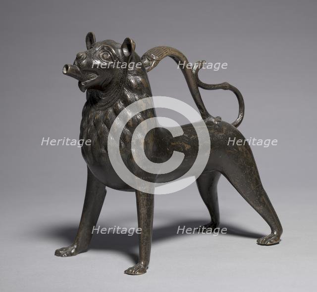 Lion Aquamanile, 1200-1250. Creator: Unknown.