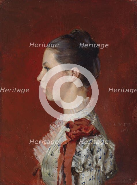 Portrait of the Artist's Sister Annie Edelfelt, 1883. Creator: Albert Edelfelt.
