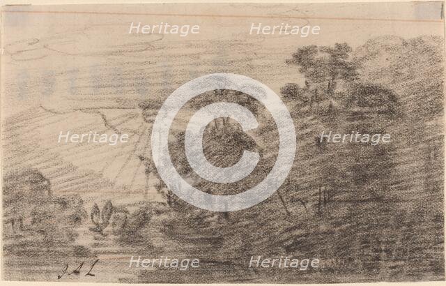 Sunset above a Mountain Lake, 1820s/1830s. Creator: Jean-Antoine Linck.