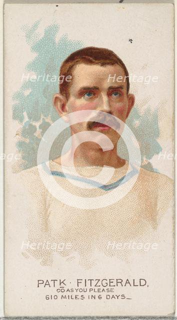 Patrick Fitzgerald, Pedestrian-Go As You Please, from World's Champions, Series 2 (N29) fo..., 1888. Creator: Allen & Ginter.