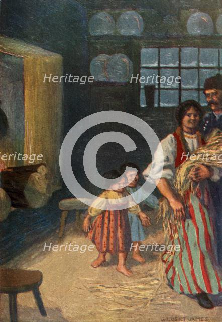 'The children gleefully follow her', 1917. Creator: Unknown.