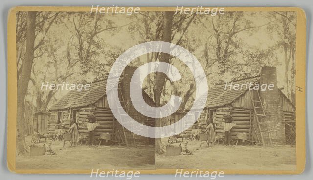 Plantation Scene; Folks All Home, 1865-1874. Creator: J. N. Wilson.