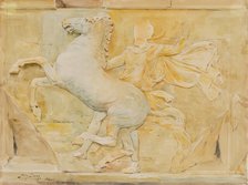 Central Metope of the Frieze of Phidias, Parthenon, ca. 1909-1912. Creator: Henry Bacon.