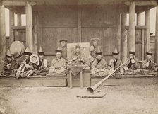Gusinoozersk Datsan Khamba Lama (abbot (1)), lamas and lama musicians..., 1880-1889. Creator: Peter Adamovich Milevskiy.
