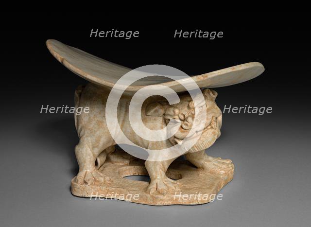 Pillow with Lion Base: Qingbai Ware, 11th Century. Creator: Unknown.