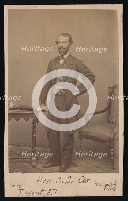 Portrait of Samuel Sullivan Cox (1824-1889), Before 1889. Creator: Mathew Brady.
