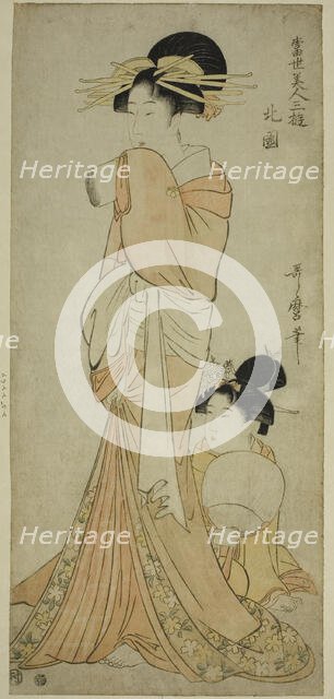 Northern Quarter (Hokkoku), from the series "Three Amusements of Contemporary..., c. 1800. Creator: Kitagawa Utamaro.