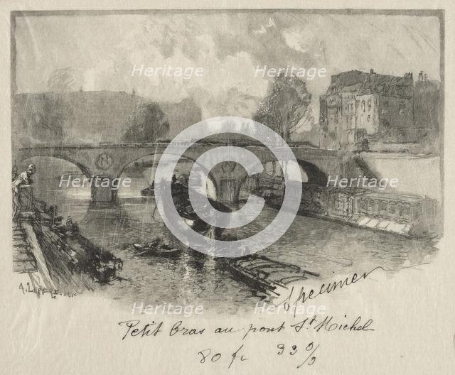 Petit bras au Pont St. Michel . Creator: Auguste Louis Lepère (French, 1849-1918).