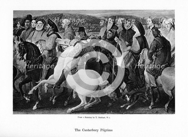 The Canterbury pilgrims, 19th century. Artist: Unknown