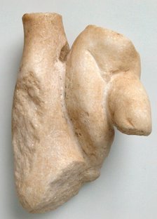 Fragment of a Male Torso with a Tree Trunk, Coptic, 4th-7th century. Creator: Unknown.