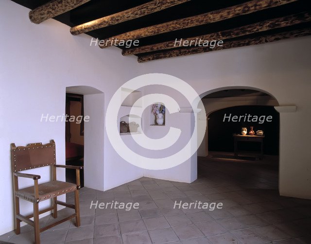 Inside the reconstructed birthplace and museum of the painter Francisco de Zurbarán (1598-1664), …
