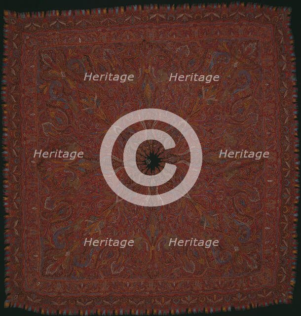 Square Shawl, India, 1870s. Creator: Unknown.