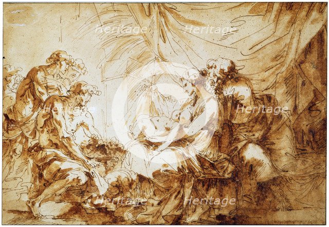 'The Adoration of the Christ Child', 18th or early 19th century. Artist: André-Jean Le Brun