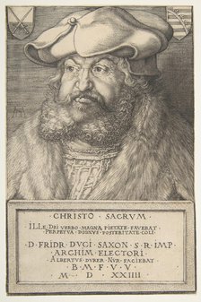 Frederick the Wise, Elector of Saxony, 1524. Creator: Albrecht Durer.