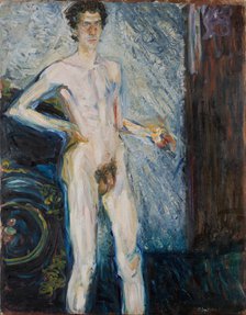 Nude Self-Portrait with Palette, 1908. Artist: Gerstl, Richard (1883-1908)