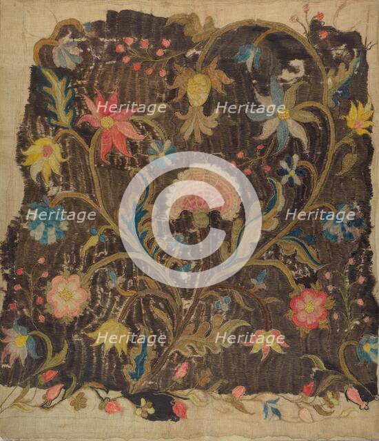 Crewel Embroidery for Chair Seat, c. 1937. Creator: Lawrence Peterson.