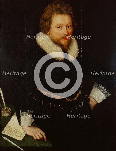 Portrait of John Fletcher (1579-1625), c. 1620. Artist: Anonymous  