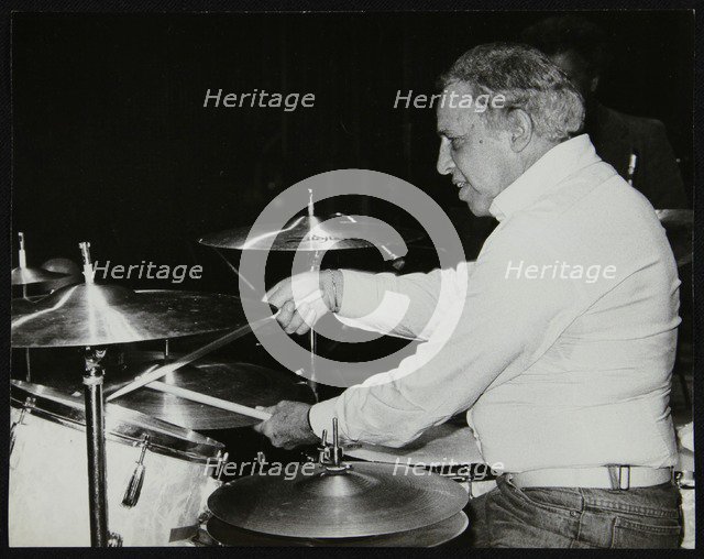 Buddy Rich on the drums, Royal Festival Hall, London, June 1985. Artist: Denis Williams