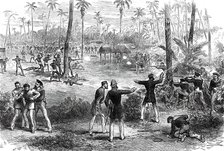 Conflict between the Natives of Samoa and the Crew of H.M.S. Barracouta, 1876. Creator: Unknown.